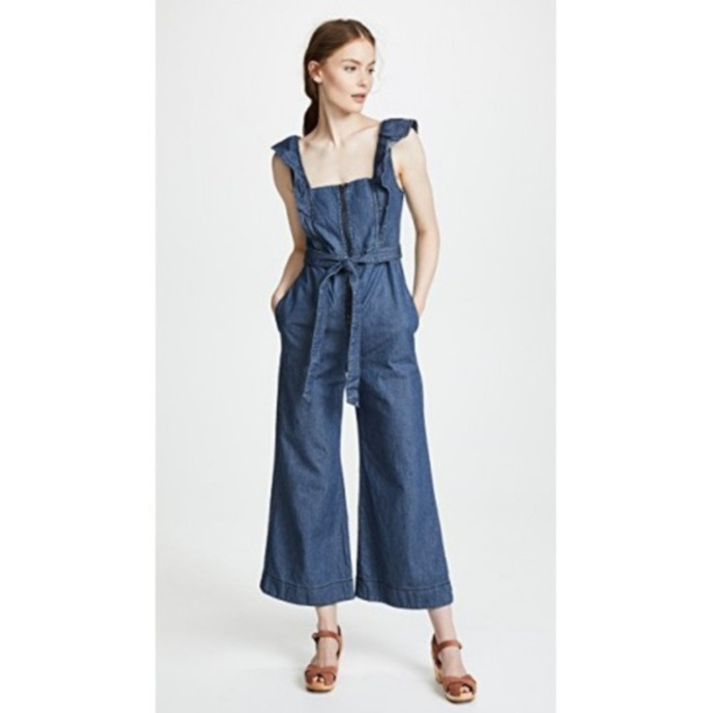 Free people denim jumpsuit